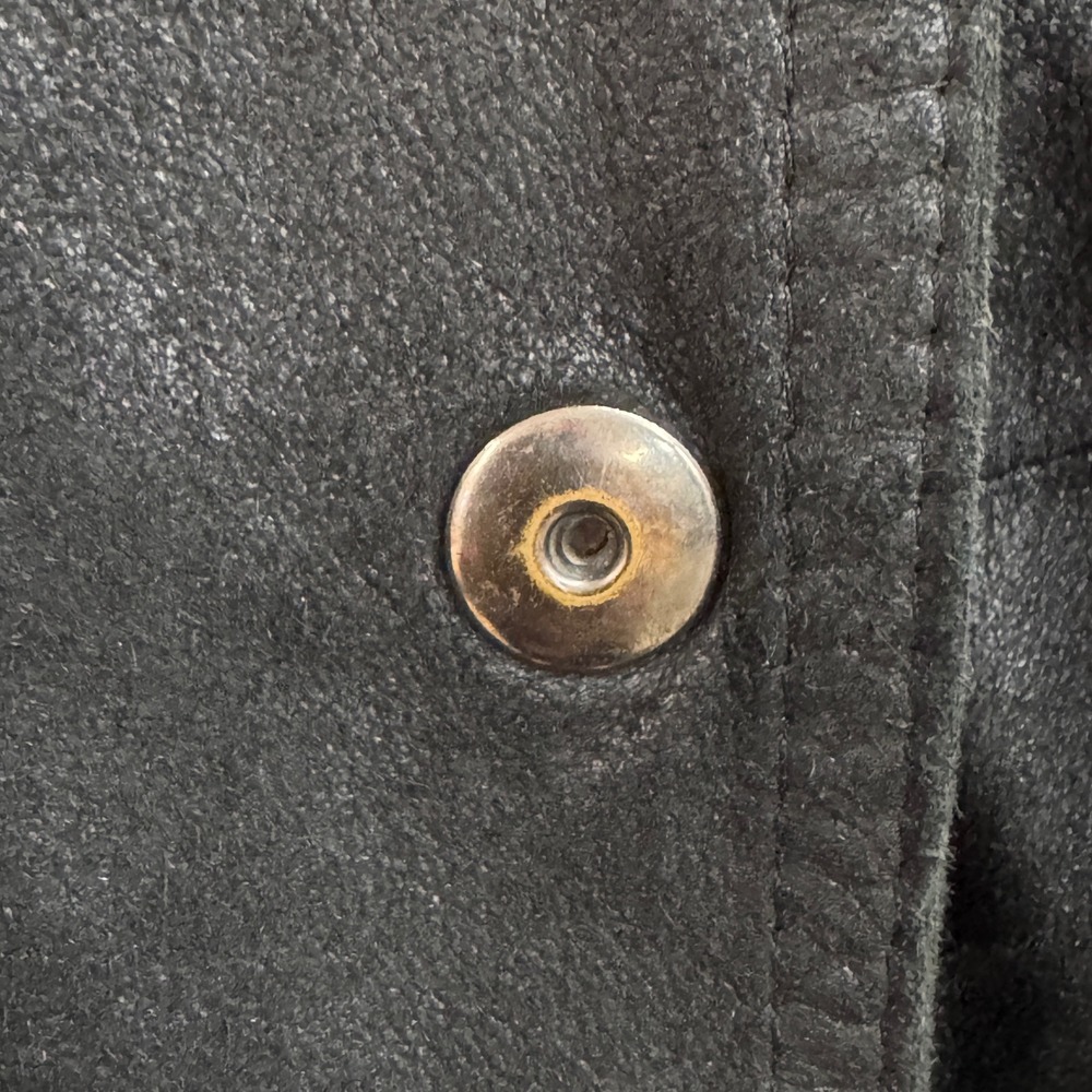 Remy Leather Mens Black Bomber Jacket Made in USA Vintage Size Medium - Picture 6 of 12